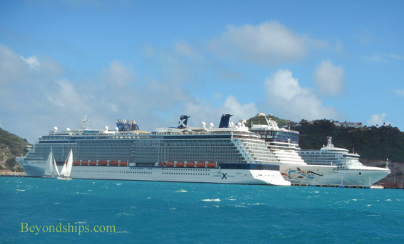 Cruise ships in cruise port St Maarten 
