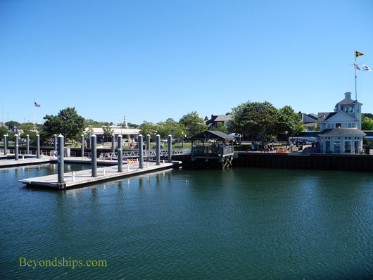 Picture cruise ship tender docks in Newport, Rhode Island