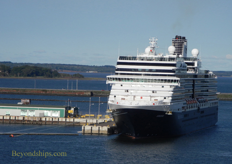 Picture cruise ship Eurodam at the cruise terminal in Charlottetown