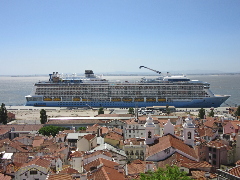 Cruise ship Anthem of the Seas at Lisbon Santa Apolina cruise terminal