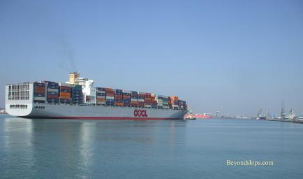 Cargo ship, Southampton, England