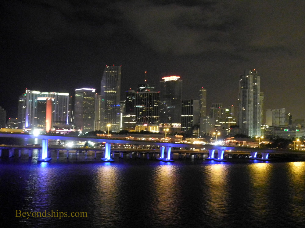 Night skyline, Miami, Florida