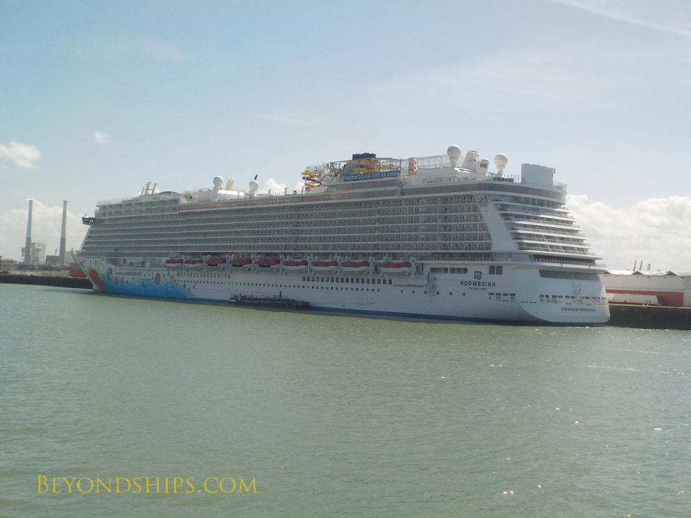 Norwegian Breakaway cruise ship in Le Havre, France