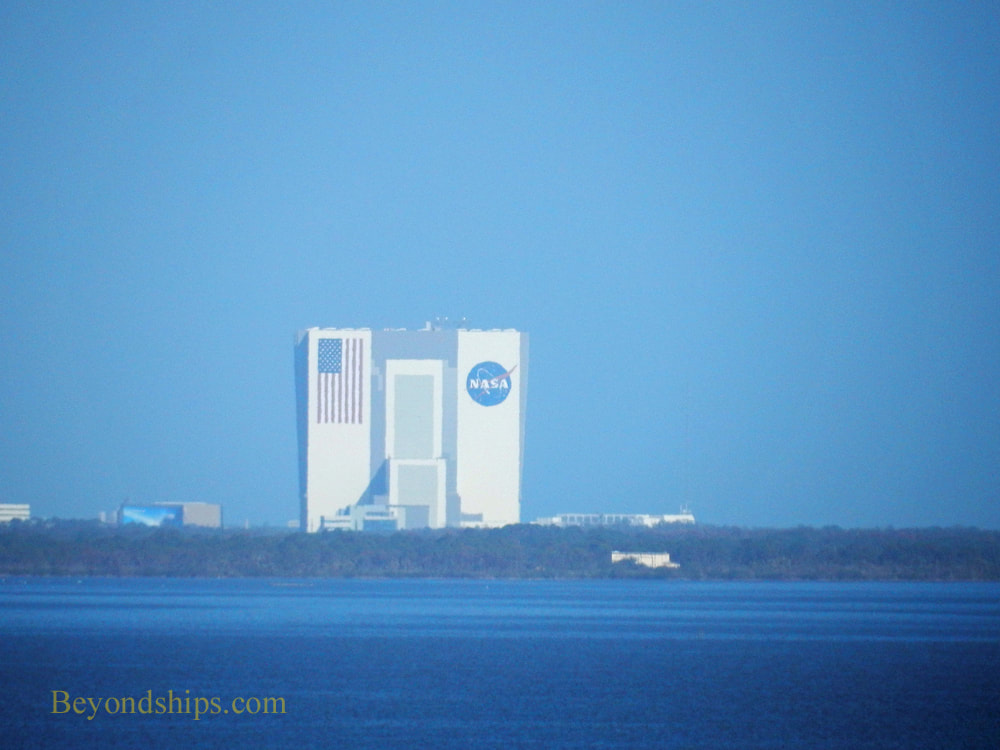 The Kennedy Space Center from the Port Canaveral cruise port