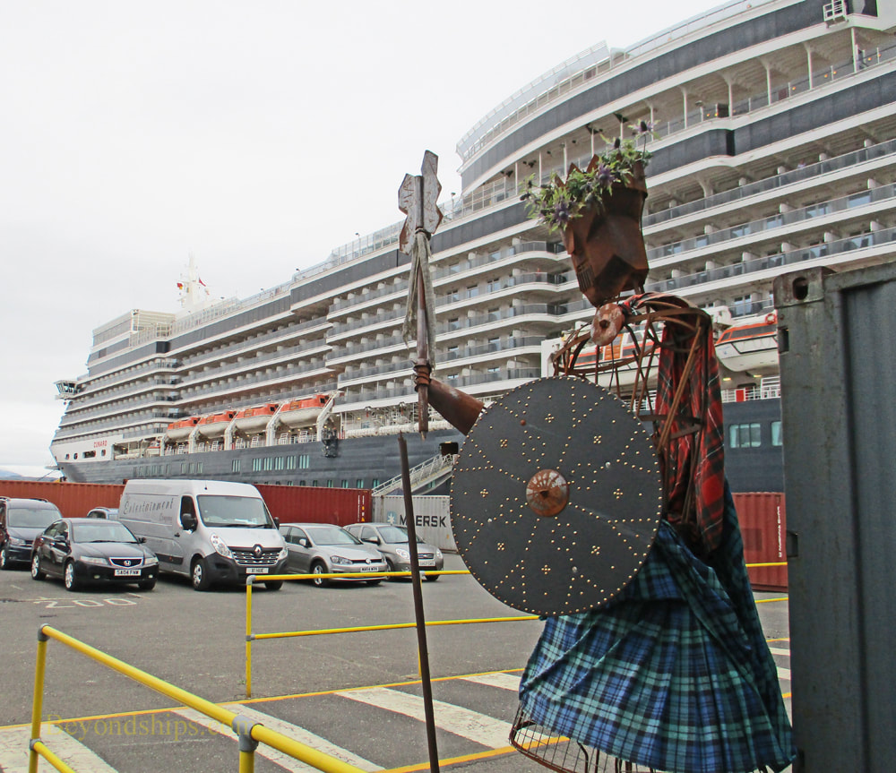 Cruise ship Queen Elizabeth in Greenock Scotland