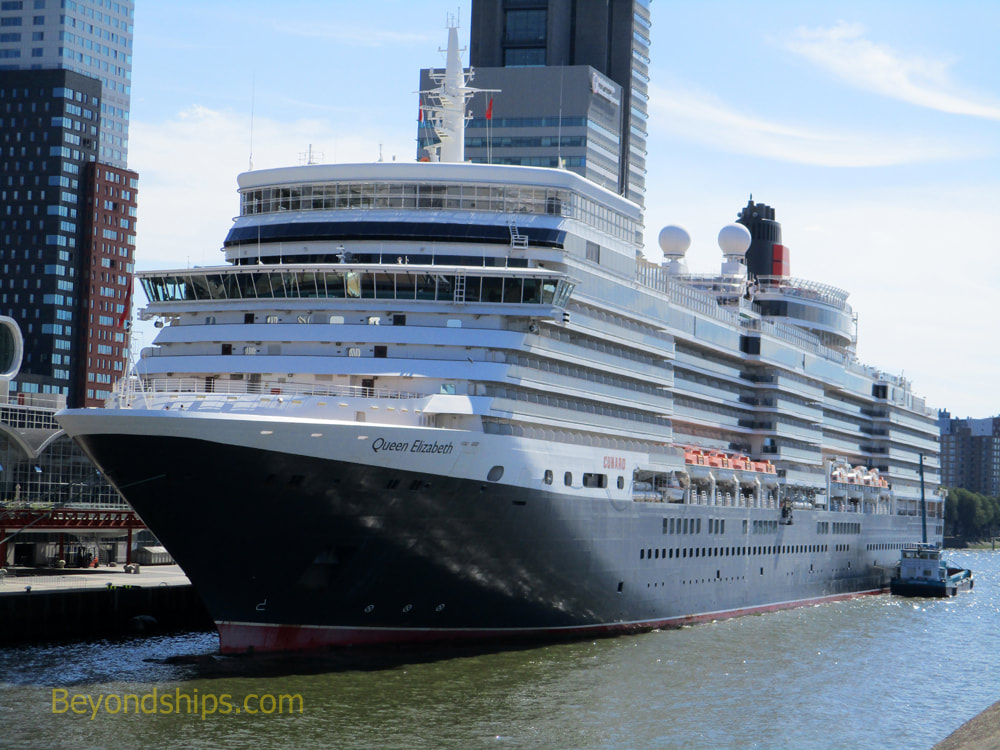 Cruise ship Queen Elizabeth at the Rotterdam Cruise Terminal