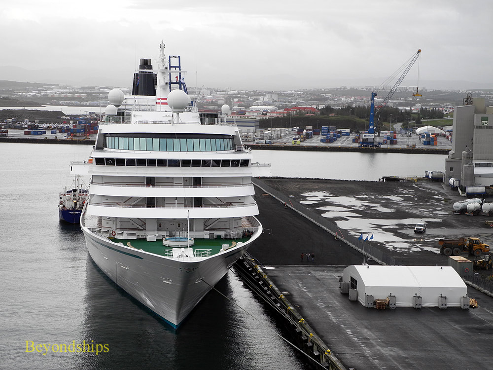 Cruise ship Crystal Symphony at cruise port Reykjavik Iceland