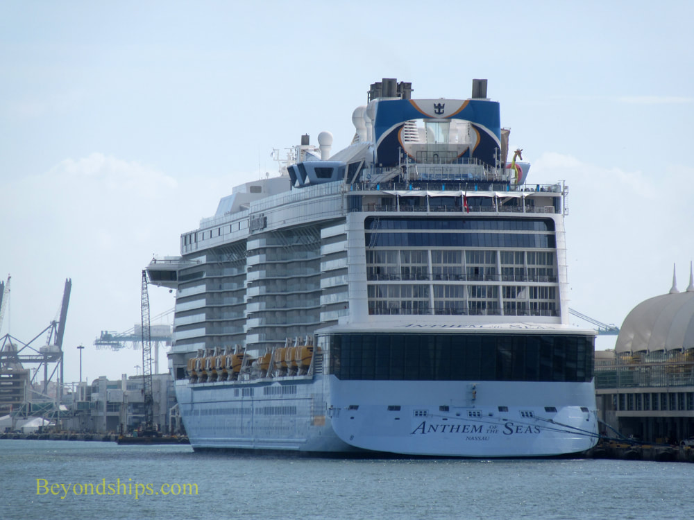 Cruise ship Anthem of the Seas in Miami, Florida