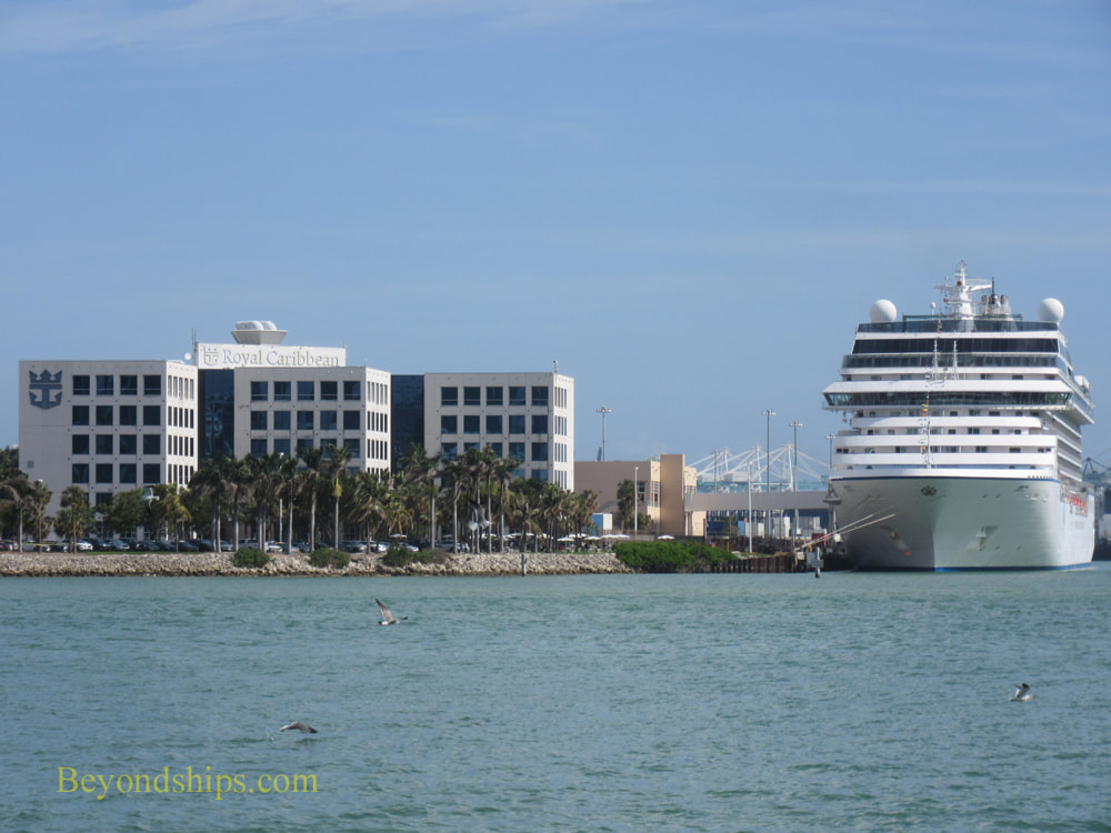 Cruise ship Riviera at Miami cruise port
