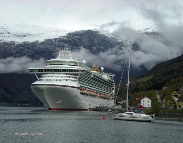 Cruise ship Ventura in Olden, Norway