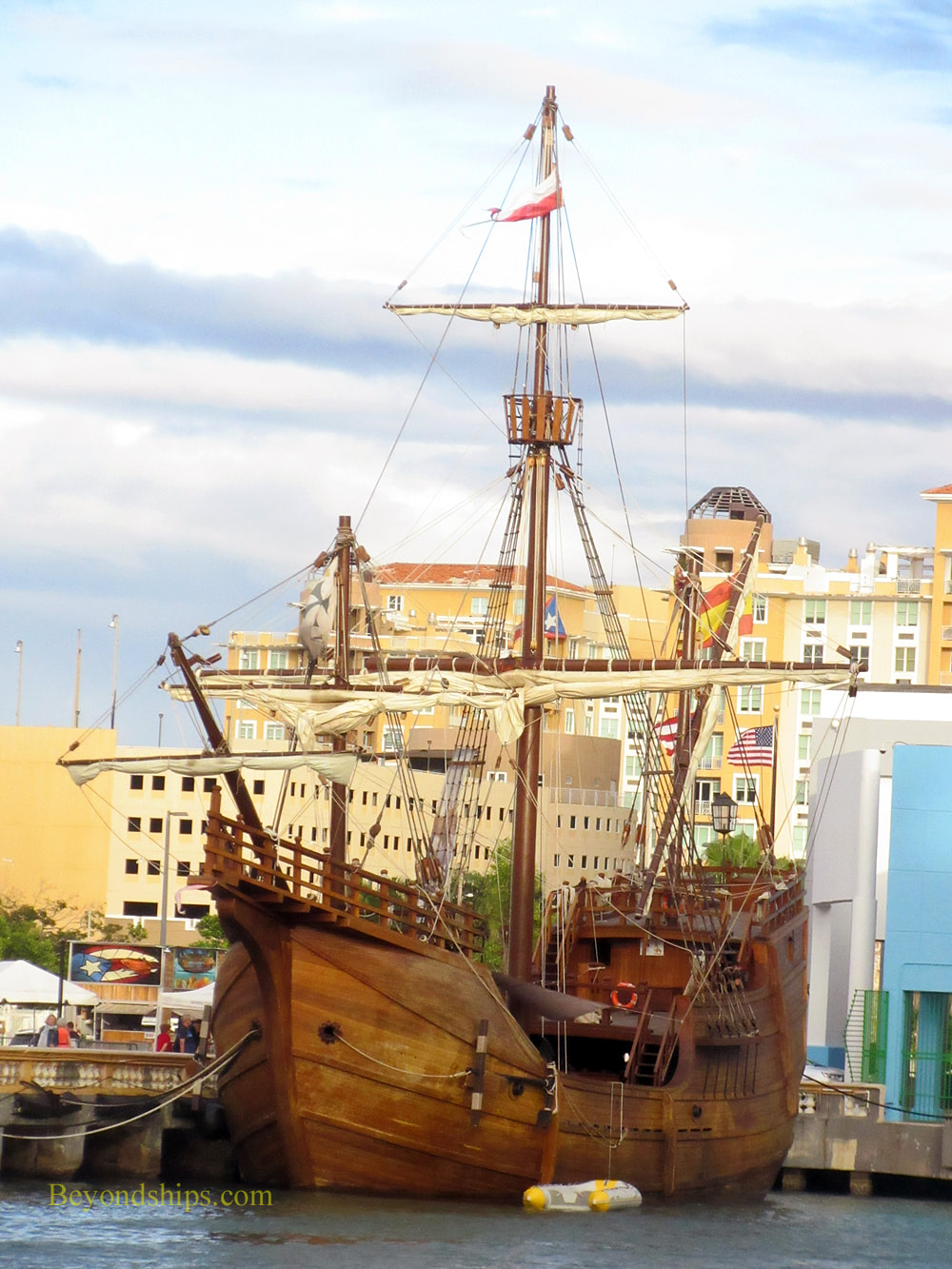 Historic ship replica Nao Santa Maria