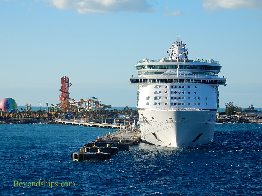 Cruise ship Mariner of the Seas at Coco Cay, Bahamas