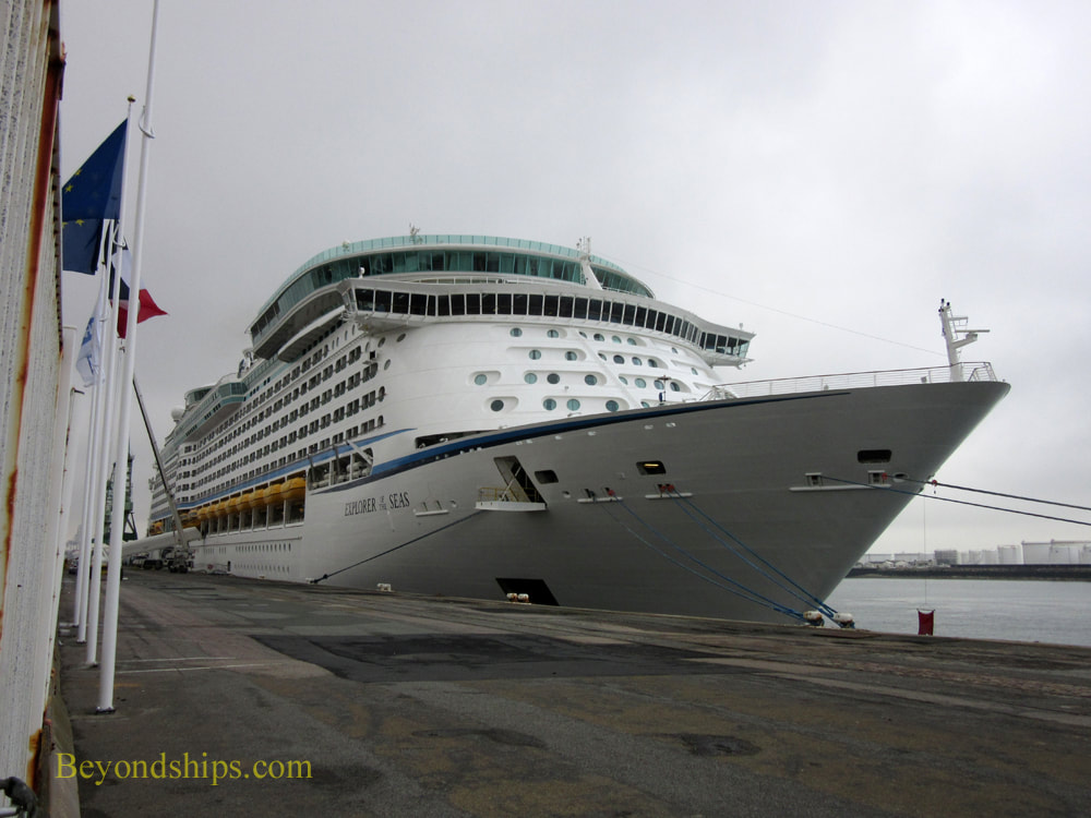 Explorer of the Seas cruise ship in Le Havre, France